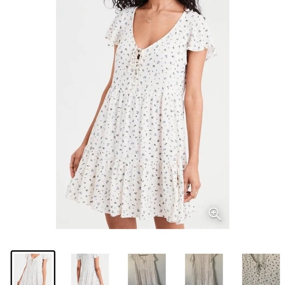 American Eagle Outfitters Dresses & Skirts - First Pic Copy American Eagle Fit & Flare Tiered Babydoll Knee Length Dress EUC